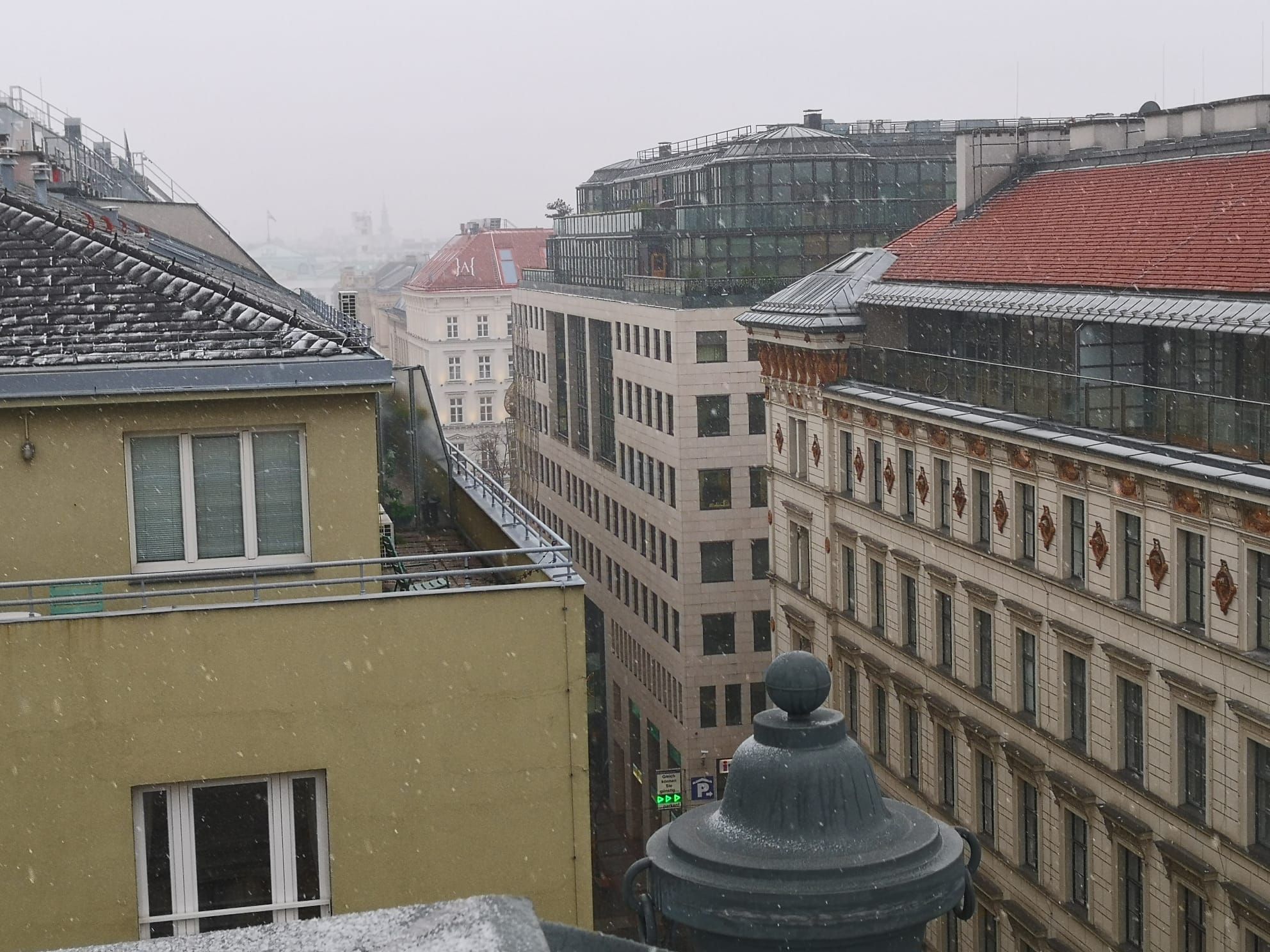 Schneefall in der Wiener Innenstadt am 2. Dezember 2022.