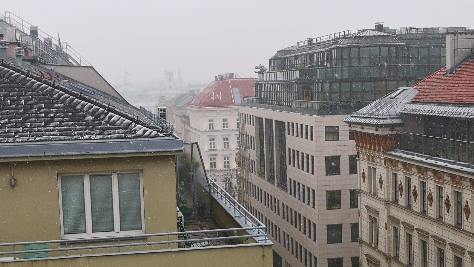 Schneefall in der Wiener Innenstadt am 2. Dezember 2022.