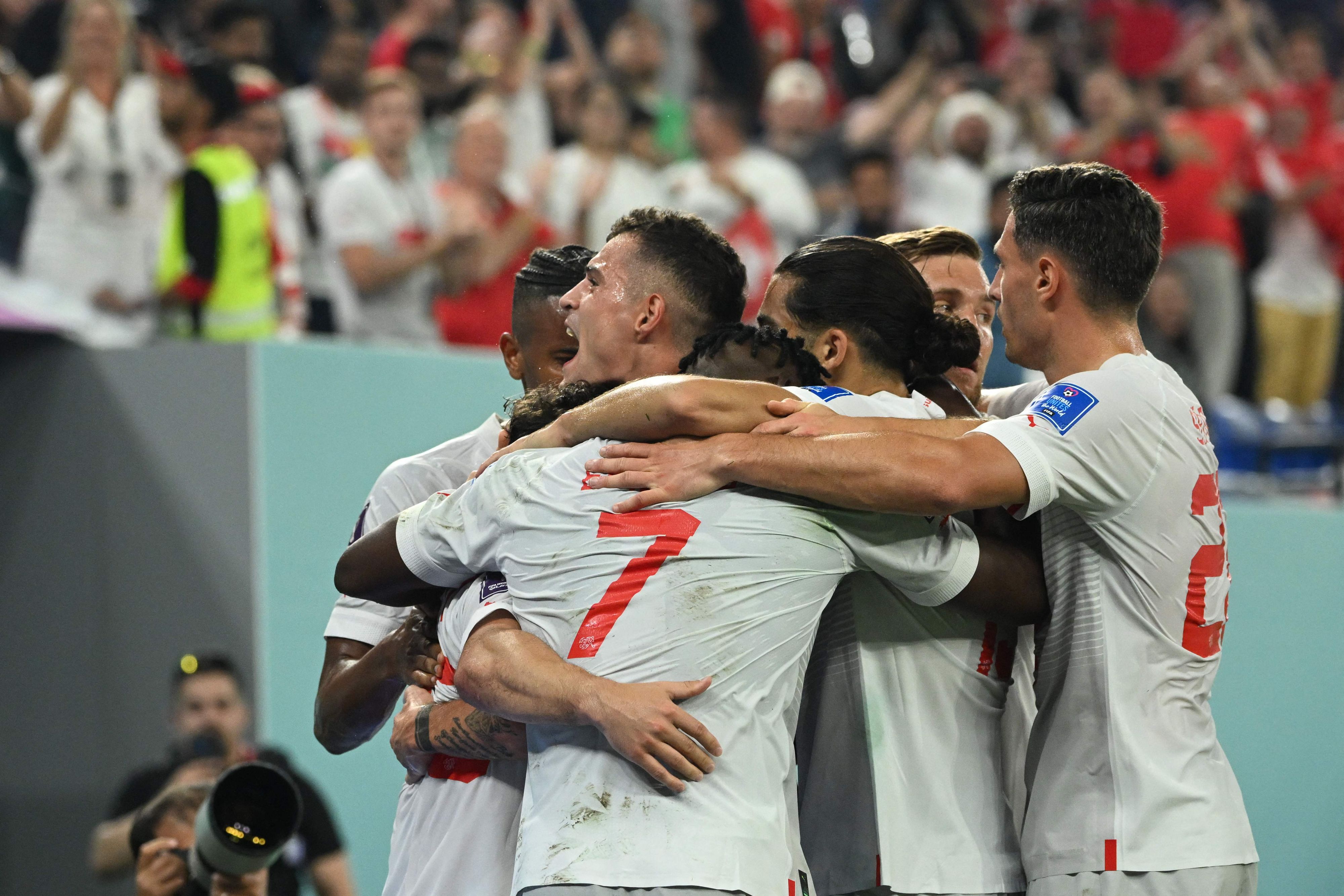 Serbien gegen Schweiz.