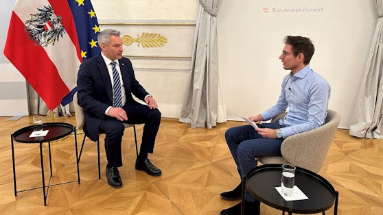 Bundeskanzler Karl Nehammer (ÖVP) im "Heute"-Interview mit Clemens Oistric