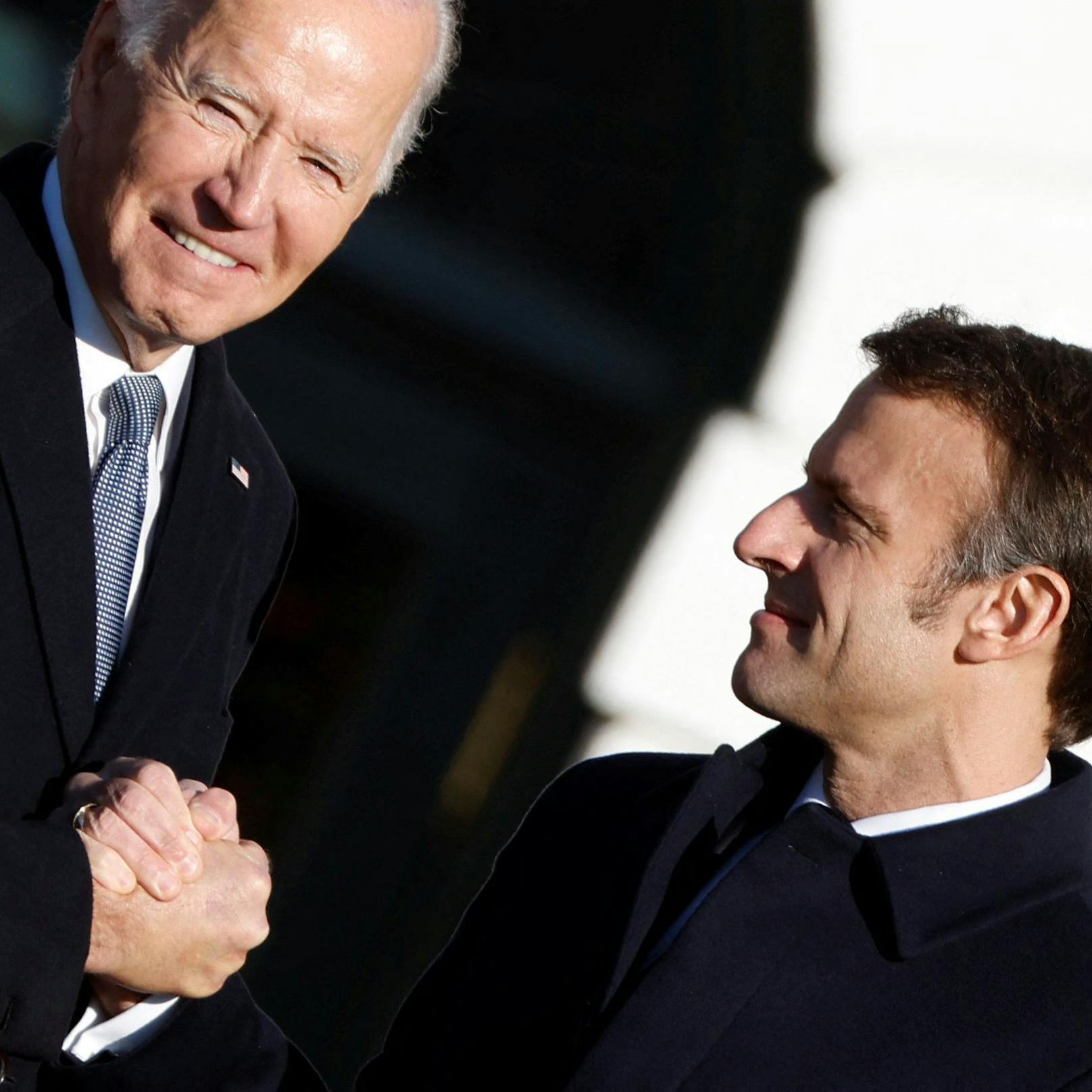 Staatsbesuch des französischen Präsidenten Emmanuel Macron bei Joe Biden in Washington am 1. Dezember 2022.  
