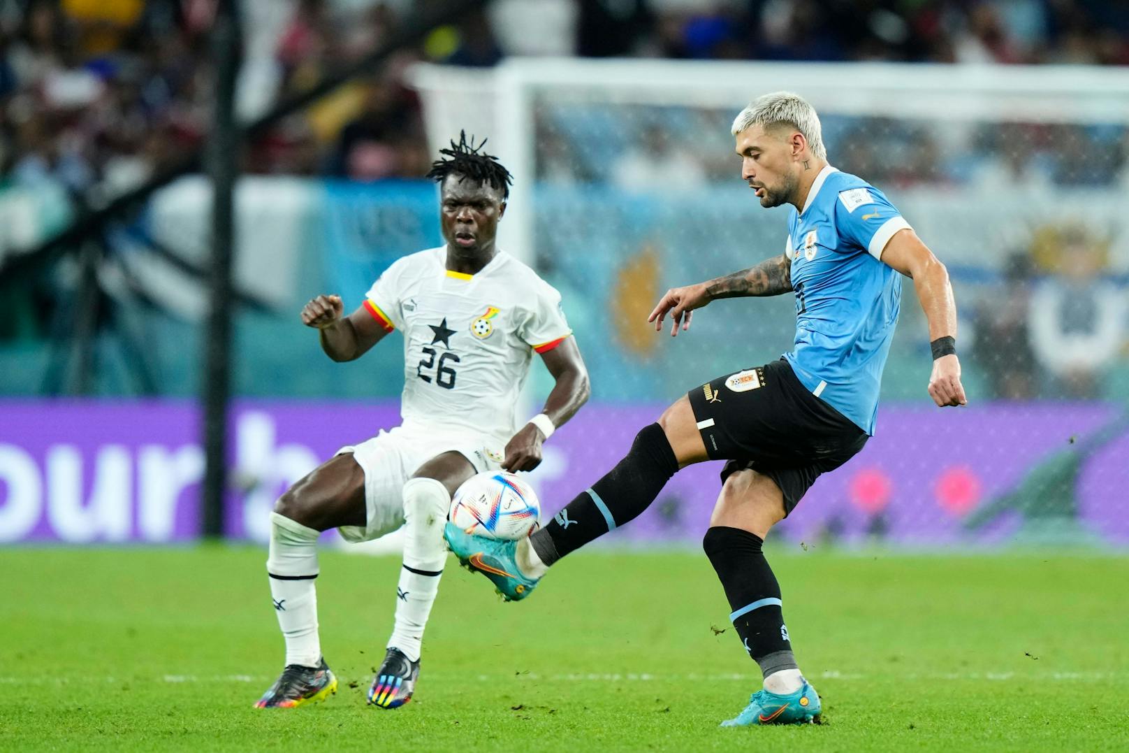 Uruguay im Duell mit Ghana. 