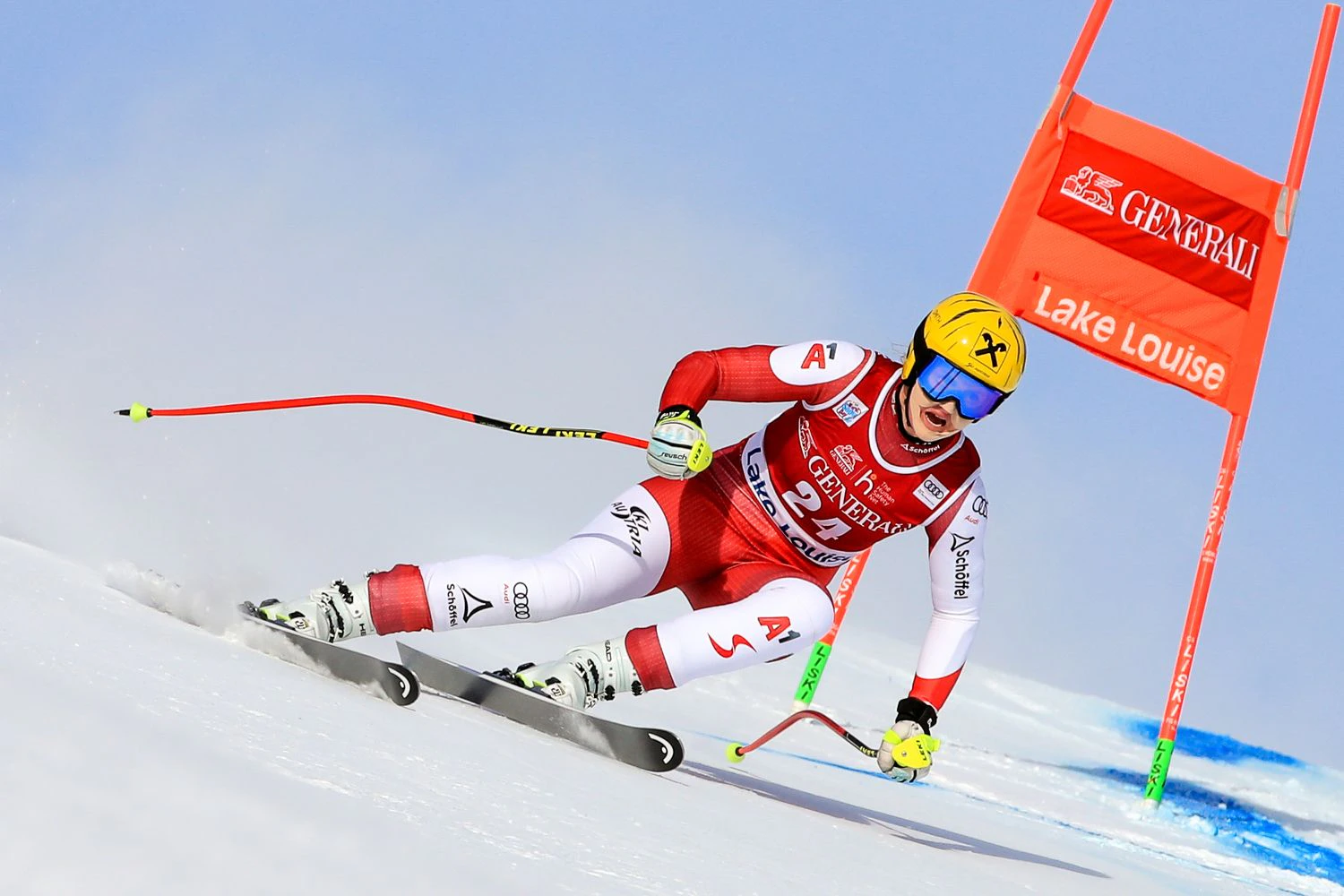 Nina Ortlieb fährt in Lake Louise sensationell aufs Stockerl. 