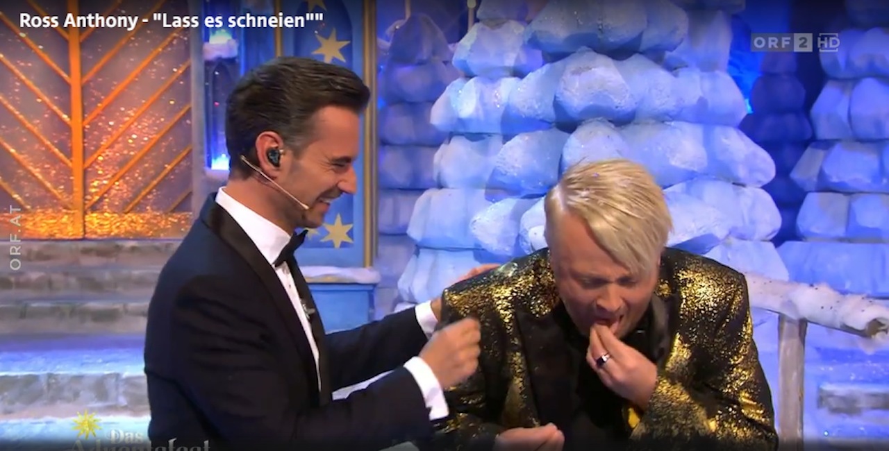 Heute.at - Peinliche Panne im ORF: Ross Antony verschluckt etwas