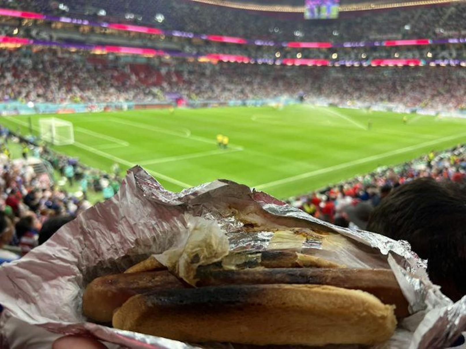 Ekel-Essen bei der WM in Katar. Vielen Fans vergeht der Appetit.
