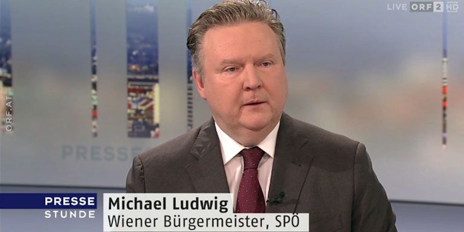 Bürgermeister Michael Ludwig (SPÖ) in der ORF-Pressestunde.