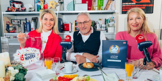 Gabi Hiller und Pius Strobl zu Gast im Ö3-Studio bei Claudia Stöckl. 