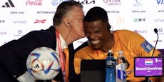 Regenbogen-WM! Teamchef Van Gaal küsst Matchwinner