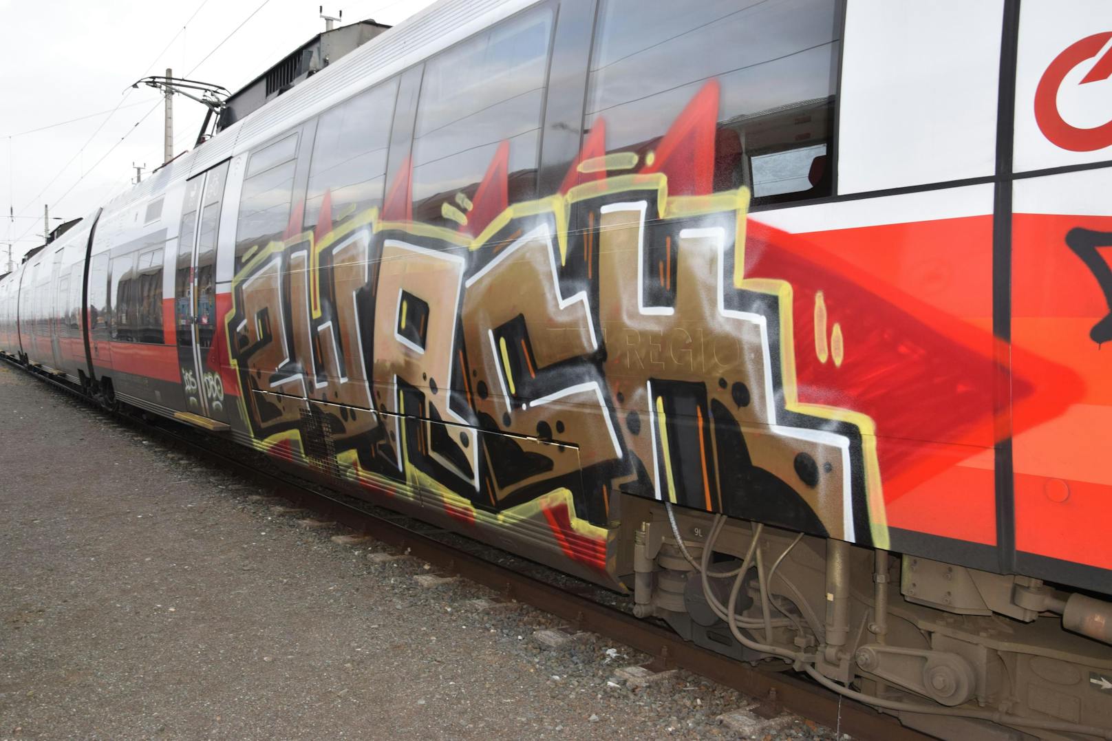 Im Jahr 2022 wurden im Saalfeldender Bahnhof insgesamt neun gleichgeartete Sachbeschädigungen durch Graffiti auf Triebwagenzügen der ÖBB zur Anzeige gebracht.