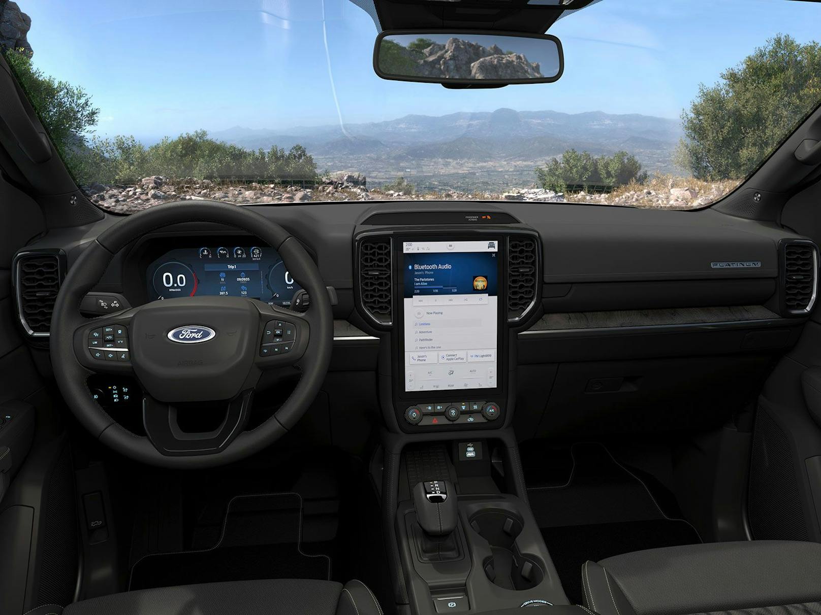 Pkw-Feeling und großer Touchscreen im Innenraum des ﻿Ford Ranger Platinum