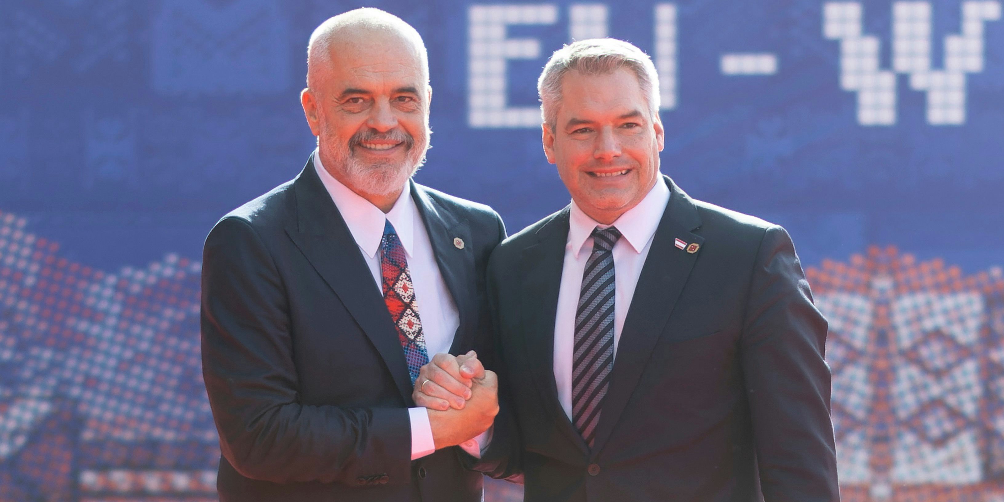 Kanzler Nehammer und Amtskollege Rama