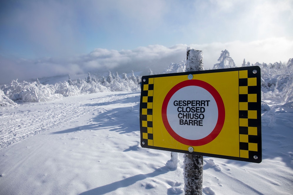 Der Weg wurde für Skitouren-Geher gesperrt. Symbolbild.