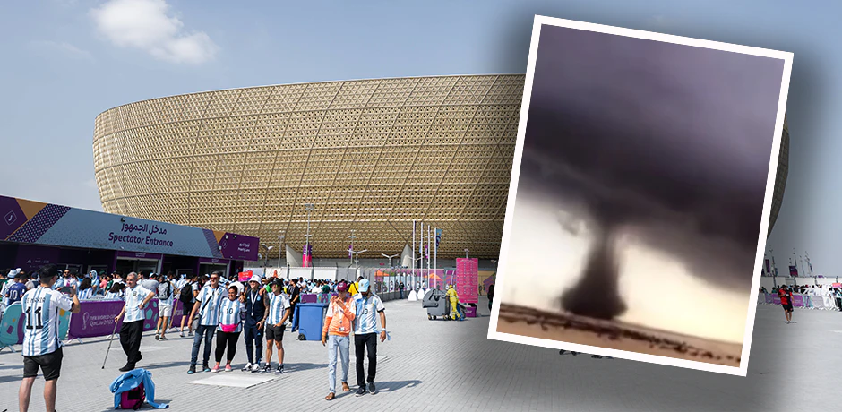 Ein Tornado fegte über das WM-Gastgeberland Katar. 