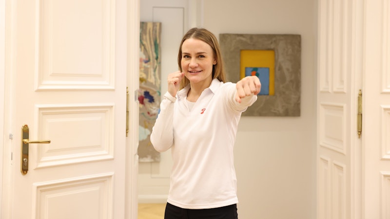 Boxerin Nicole Wesner schaute bei "Heute" vorbei.
