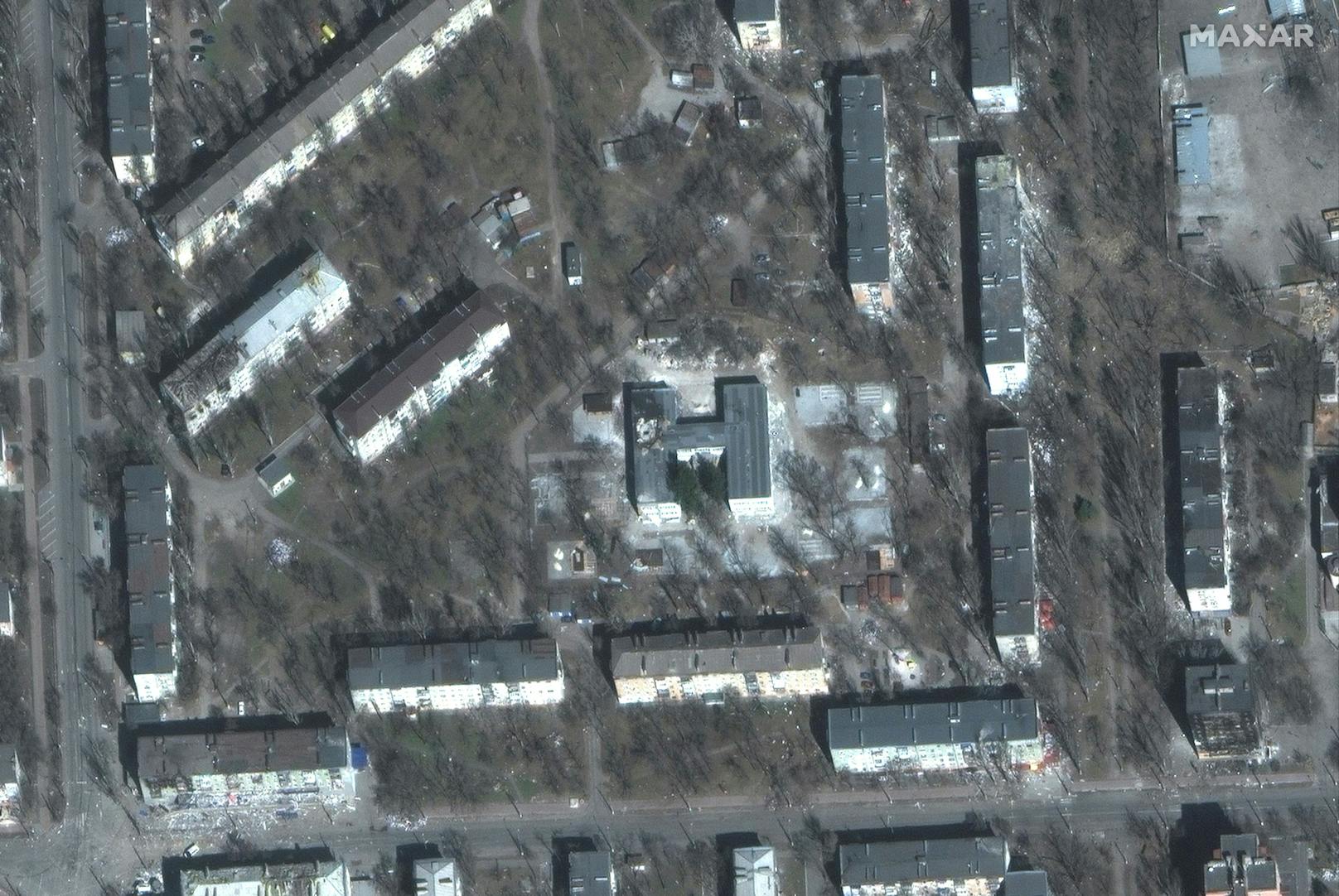 Hier eine Siedlung an der&nbsp;Bakhchyvandzhy-Straße am 29. März aus der Vogelperpektive.