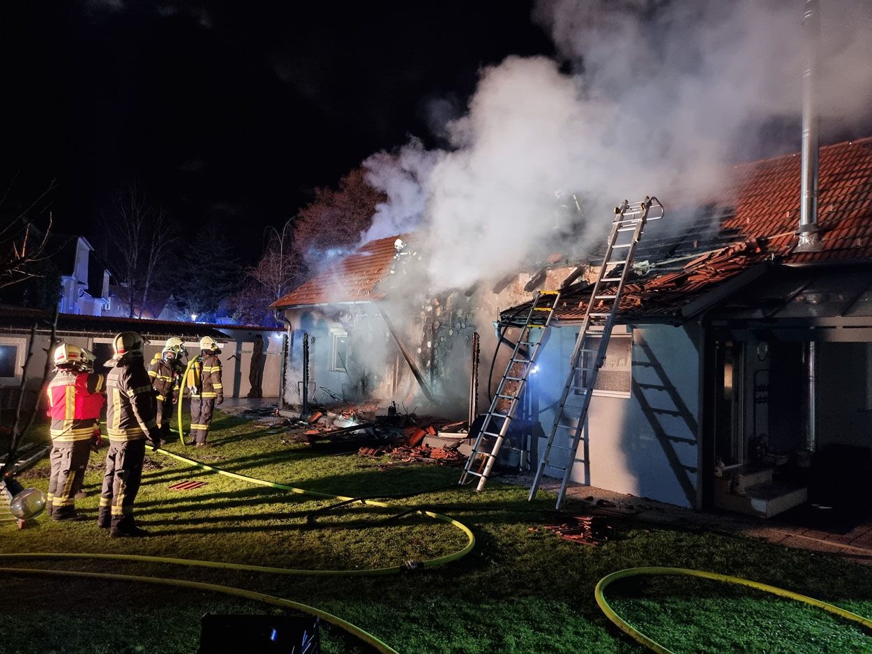 Wohnhausbrand in Hirtenberg