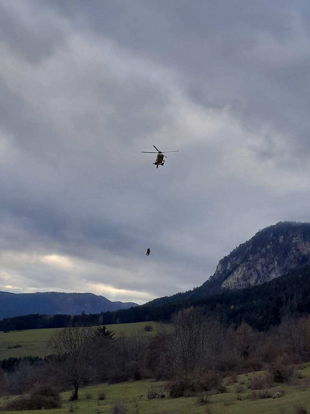Paragleiter-Unfall auf der Hohen Wand, Helfer im Einsatz