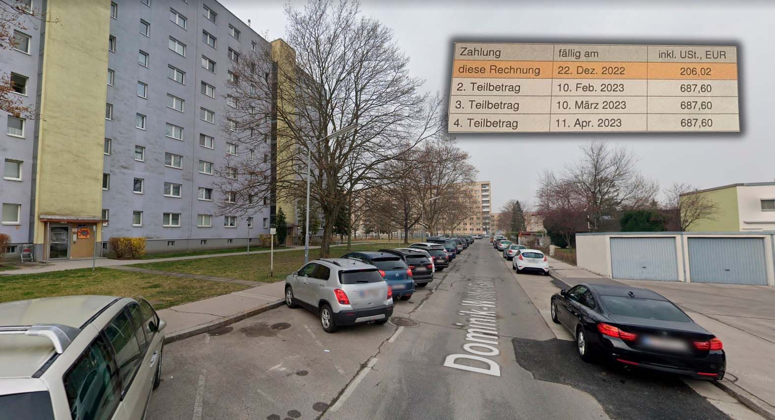 In der Großfeldsiedlung in Wien verzweifelt eine Mieterin an den Energiekosten.