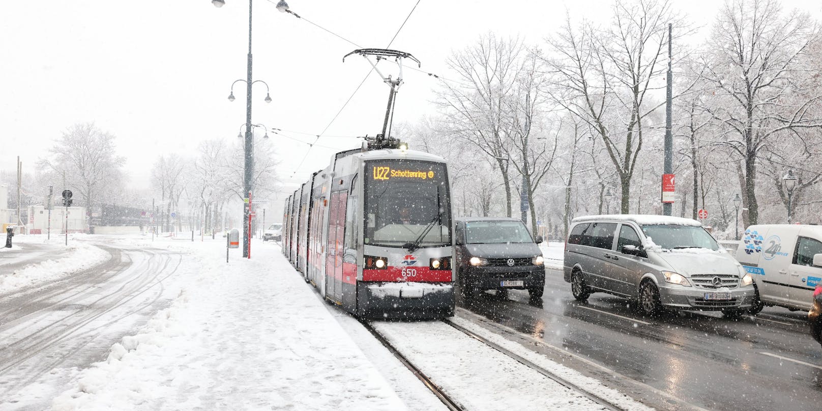 Auch in der Wiener Innenstadt werden vermutlich einige Zentimeter Schnee fallen.