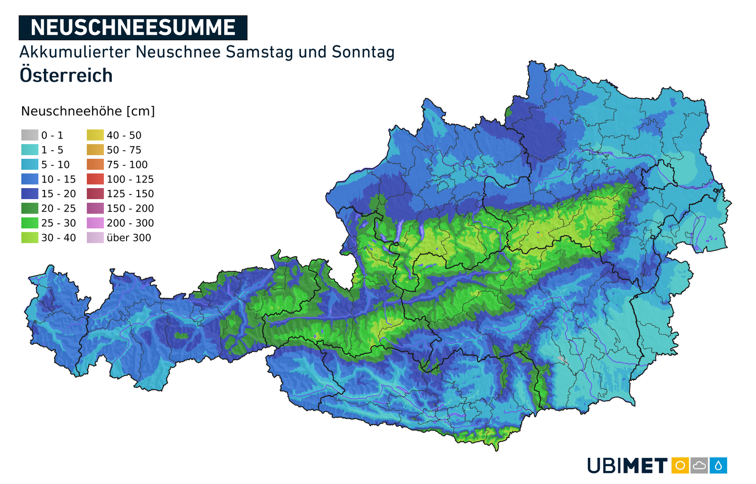 Neuschnee von Samstag auf Sonntag.
