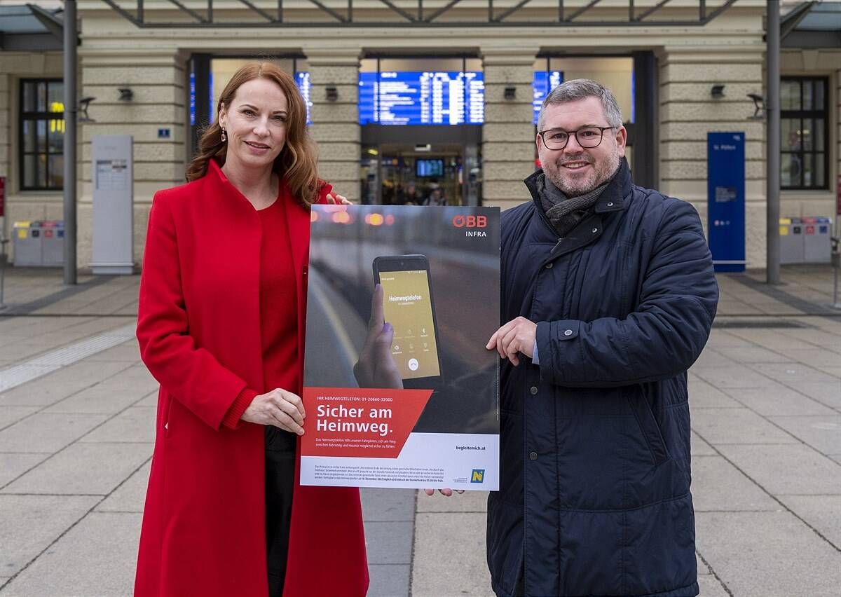 Michaela Huber, Geschäftsführerin Mungos Sicher & Sauber und Mobilitätslandesrat Ludwig Schleritzko präsentierten das Projekt.