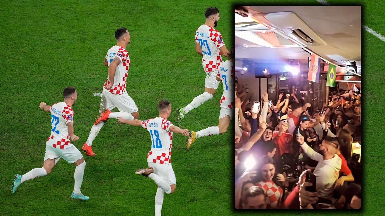 So feiern Wiener Kroatien-Fans Einzug ins Halbfinale