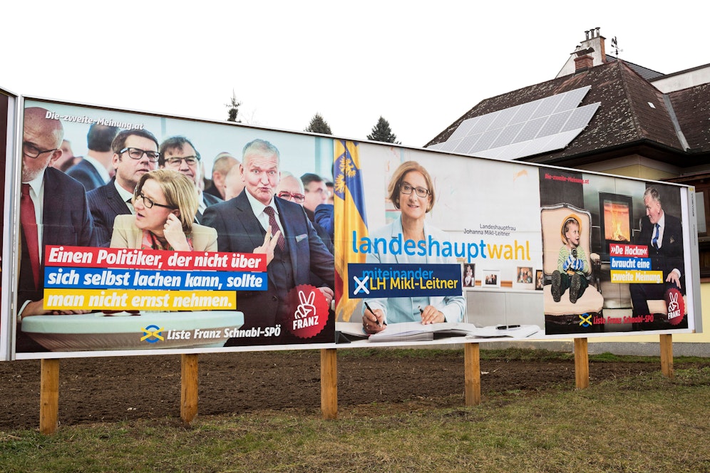 Das Corporate Design der Wahlkampagne von Franz Schnabl im Jahr 2018. 