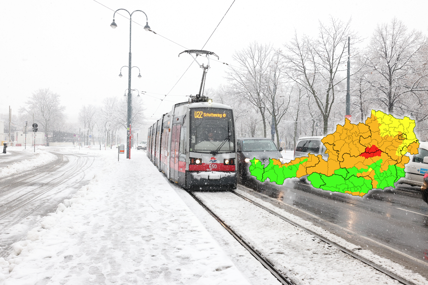 Sogar in Wien wurde Warnstufe Orange ausgerufen.