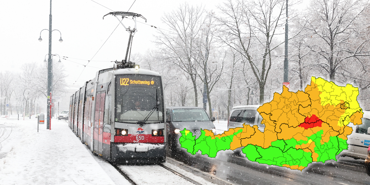 Sogar in Wien wurde Warnstufe Orange ausgerufen.