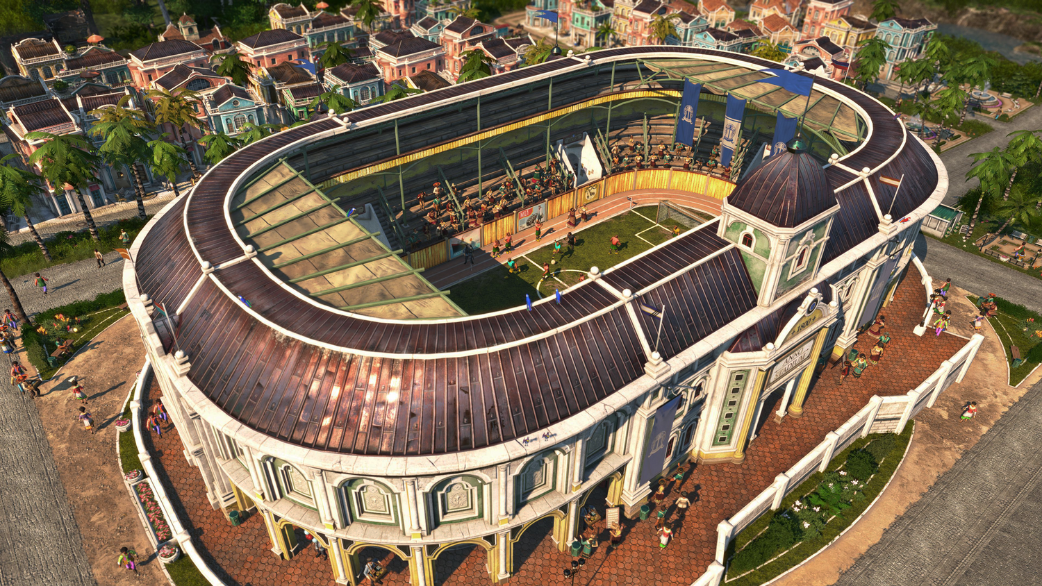 Mit dem Fußballstadion wird ein neues Monument für die Neue Welt hinzugefügt.
