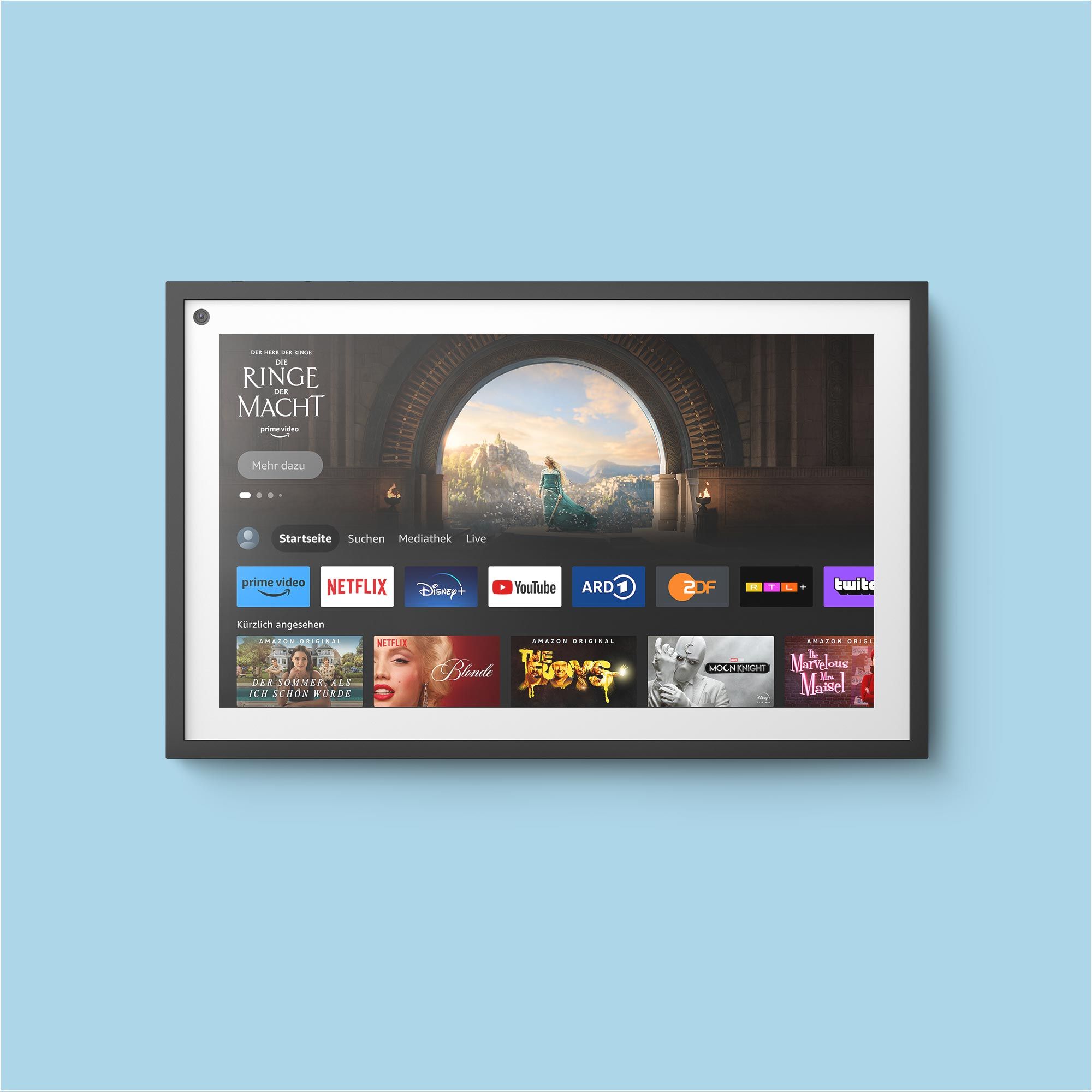 Das Fire TV-Erlebnis ist ab sofort auf Echo Show 15 verfügbar. 