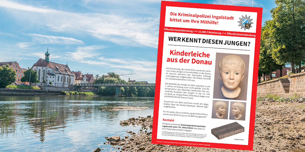 Wer ist dieser Bub? Eine Kinderleiche aus der Donau stellt die Polizei vor ein Rätsel.