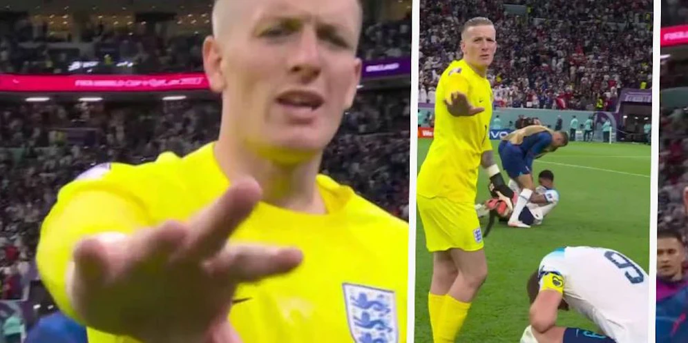 Jordan Pickford schützt seinen Kapitän.
