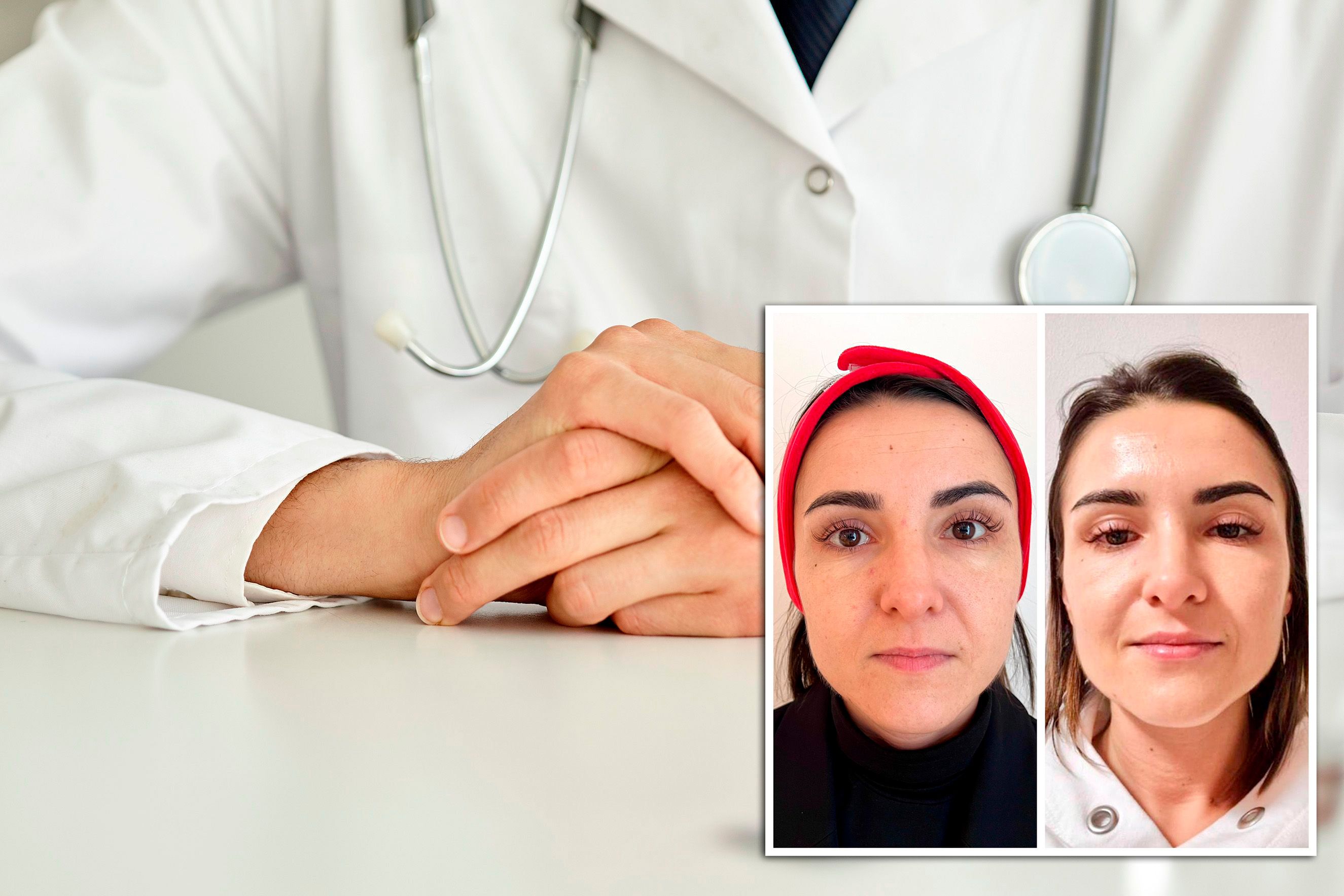 Die junge Wiener Mama Sandra sah müde aus (l.), nach dem Beauty-Eingriff wirkte sie frisch.