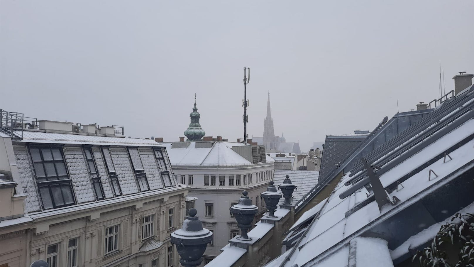 Die Wiener City am Montagmorgen: Blickrichtung Stephansdom