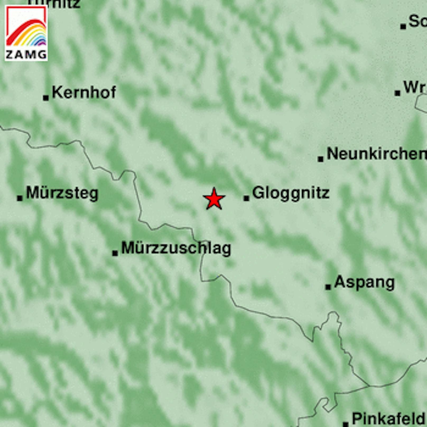 Um 15.57 Uhr bebte am 13. Dezember 2022 die Erde: das Epizentrum lag nahe Gloggnitz im südlichen Niederösterreich.