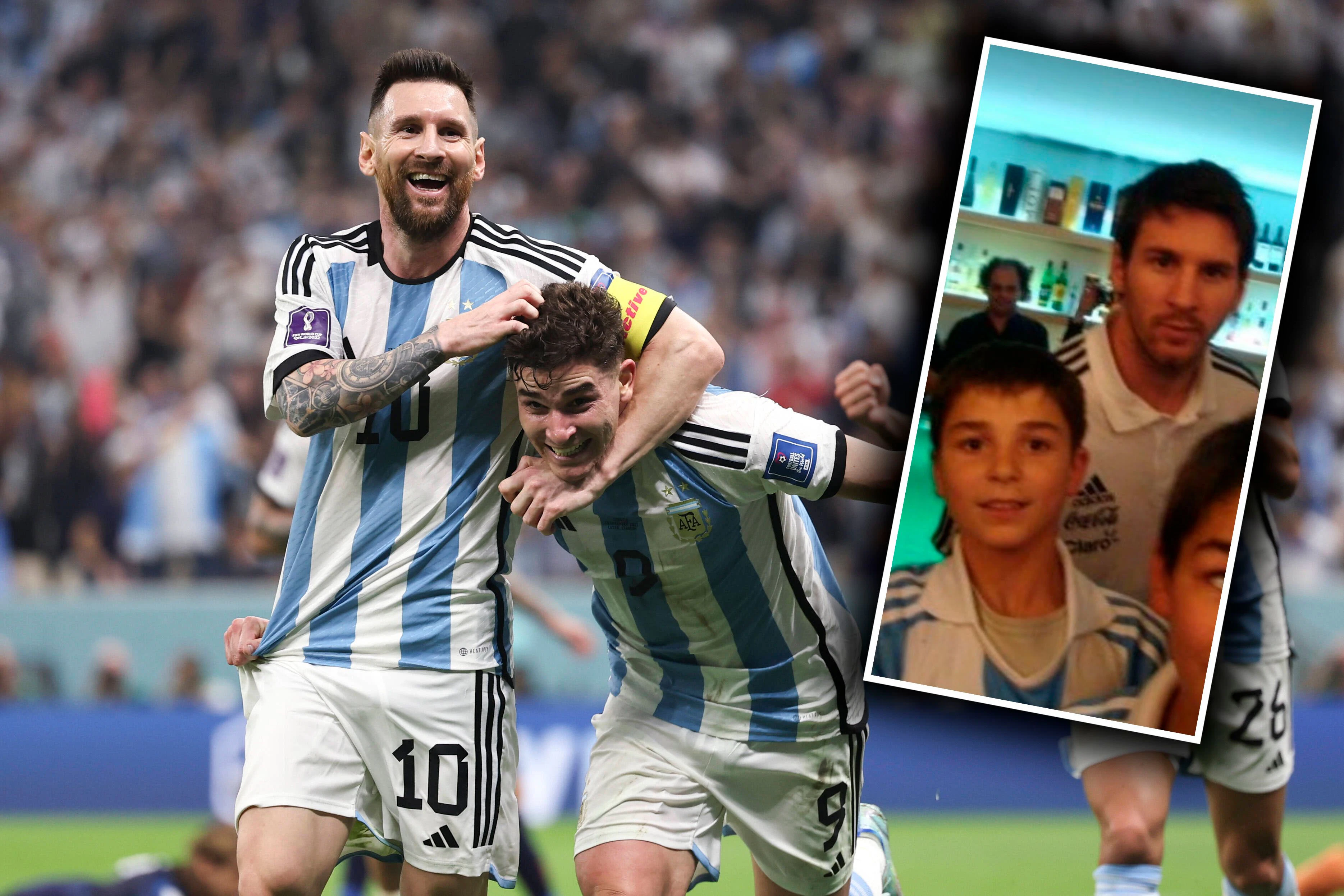 Julian Alvarez und Lionel Messi