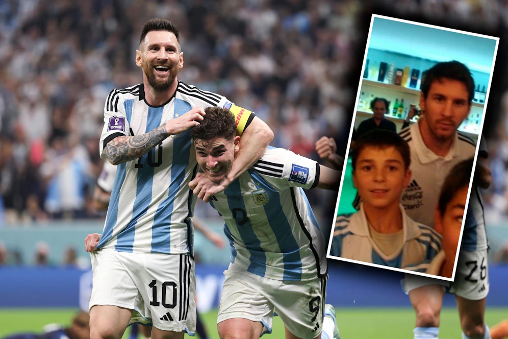 Julian Alvarez und Lionel Messi