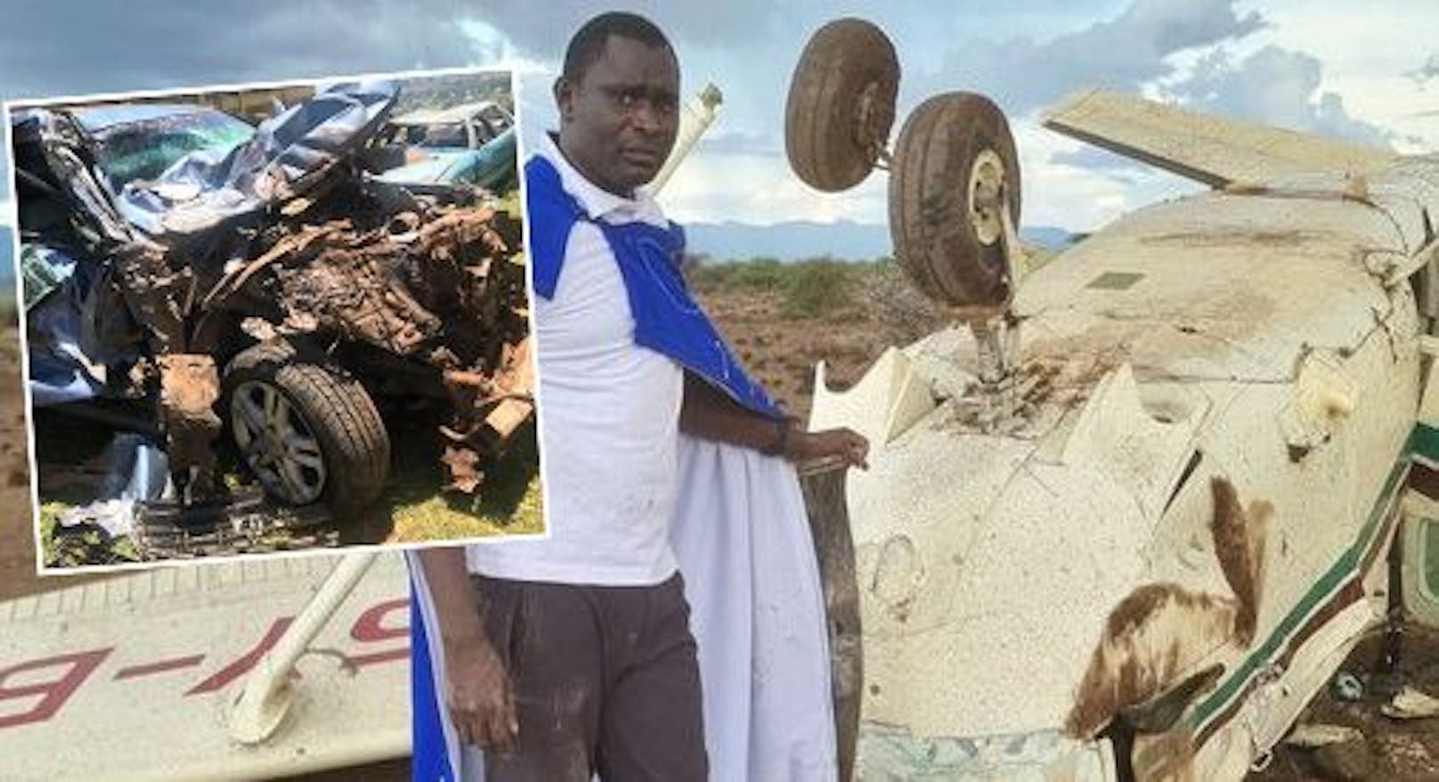 Weltrekordler überlebt Flugzeug-Crash nach Auto-Unfall