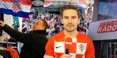 Kroatien-Fans stürmen Shop auf Wiener Balkan-Meile