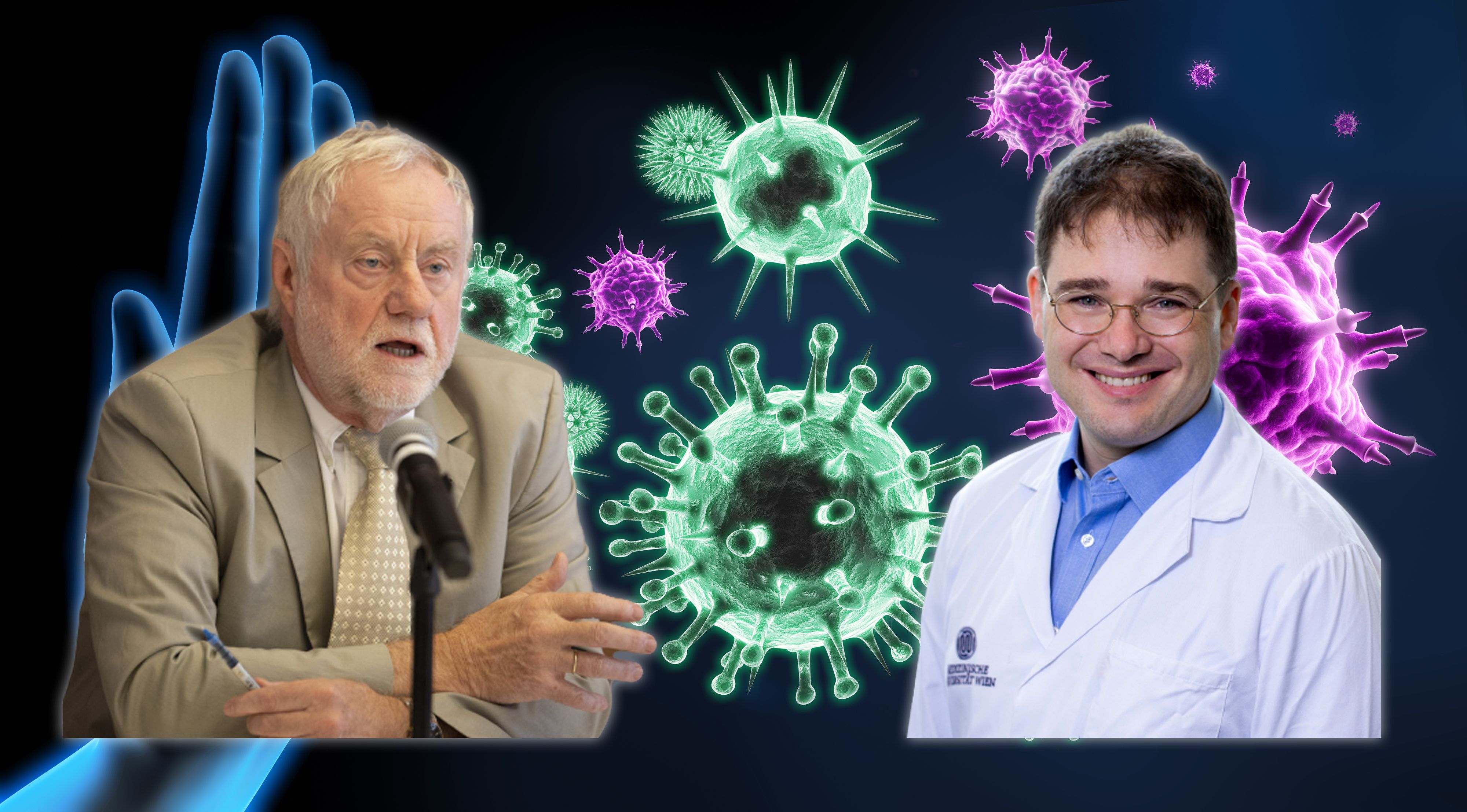 Allgemeinmediziner Edgar Wutscher und Virologe Lukas Weseslindtner warnen vor den derzeit zirkulierenden Viren.