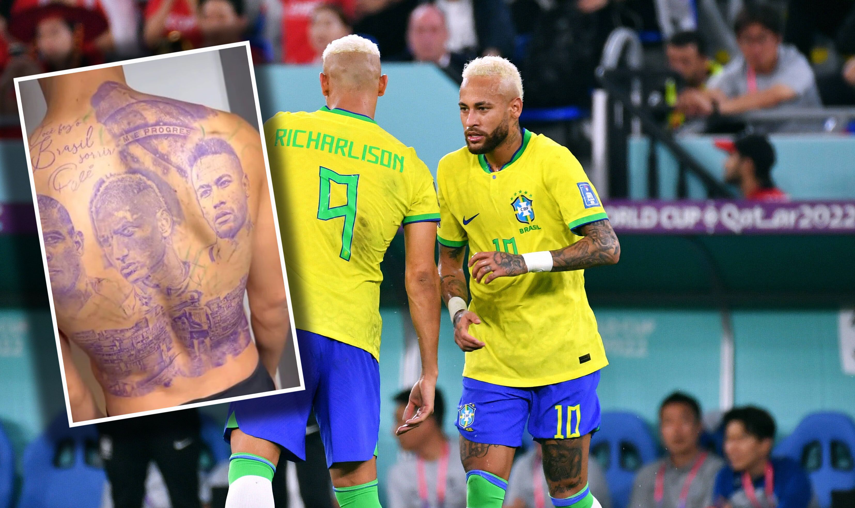 Richarlison präsentiert sein neues Tattoo auf Instagram.