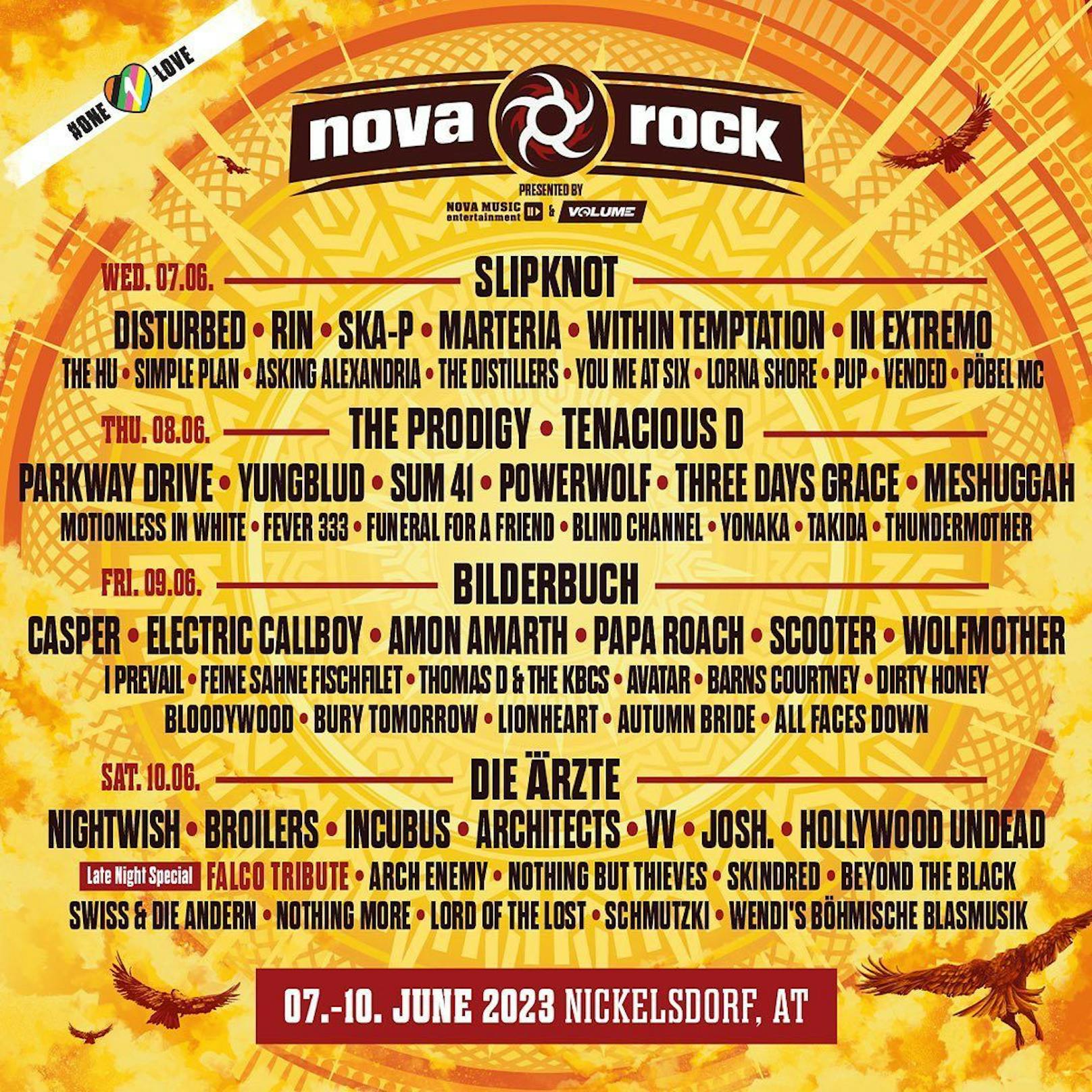 Das Line-up für das Nova Rock 2023