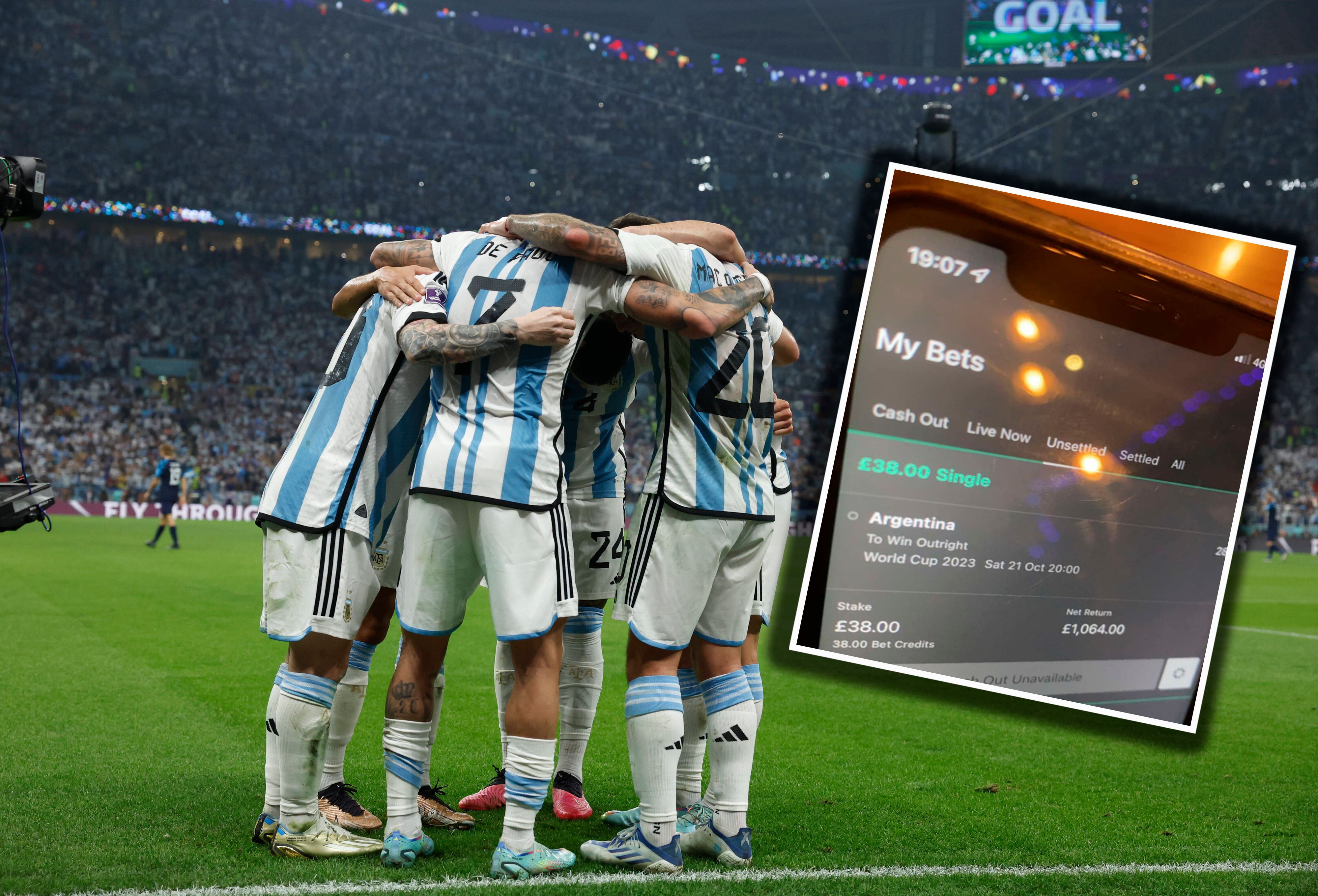 Ein Argentinien-Fan sorgt mit einer Wette für Schmunzeln.