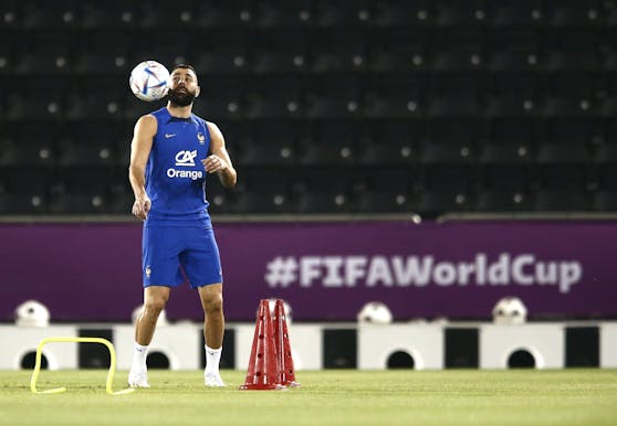 Karim Benzema vor seiner Verletzung im WM-Camp.