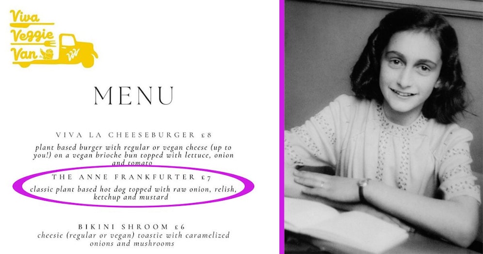Anne Frank und ihre Familie versteckten sich mehr als zwei Jahre vor den Nazis – bevor sie verraten wurden. Jetzt musste ihr Name für ein Hotdog herhalten.