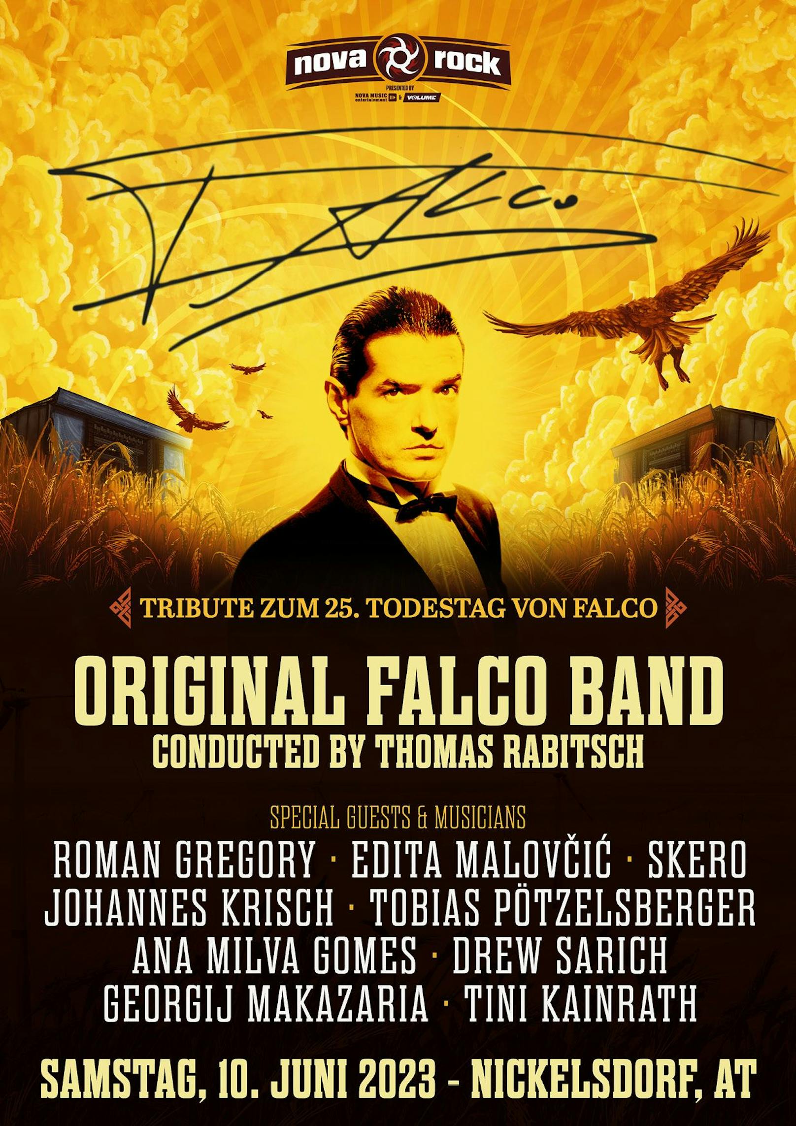 Das Highlight am Nova Rock – die Band von FALCO mit vielen Gaststars 