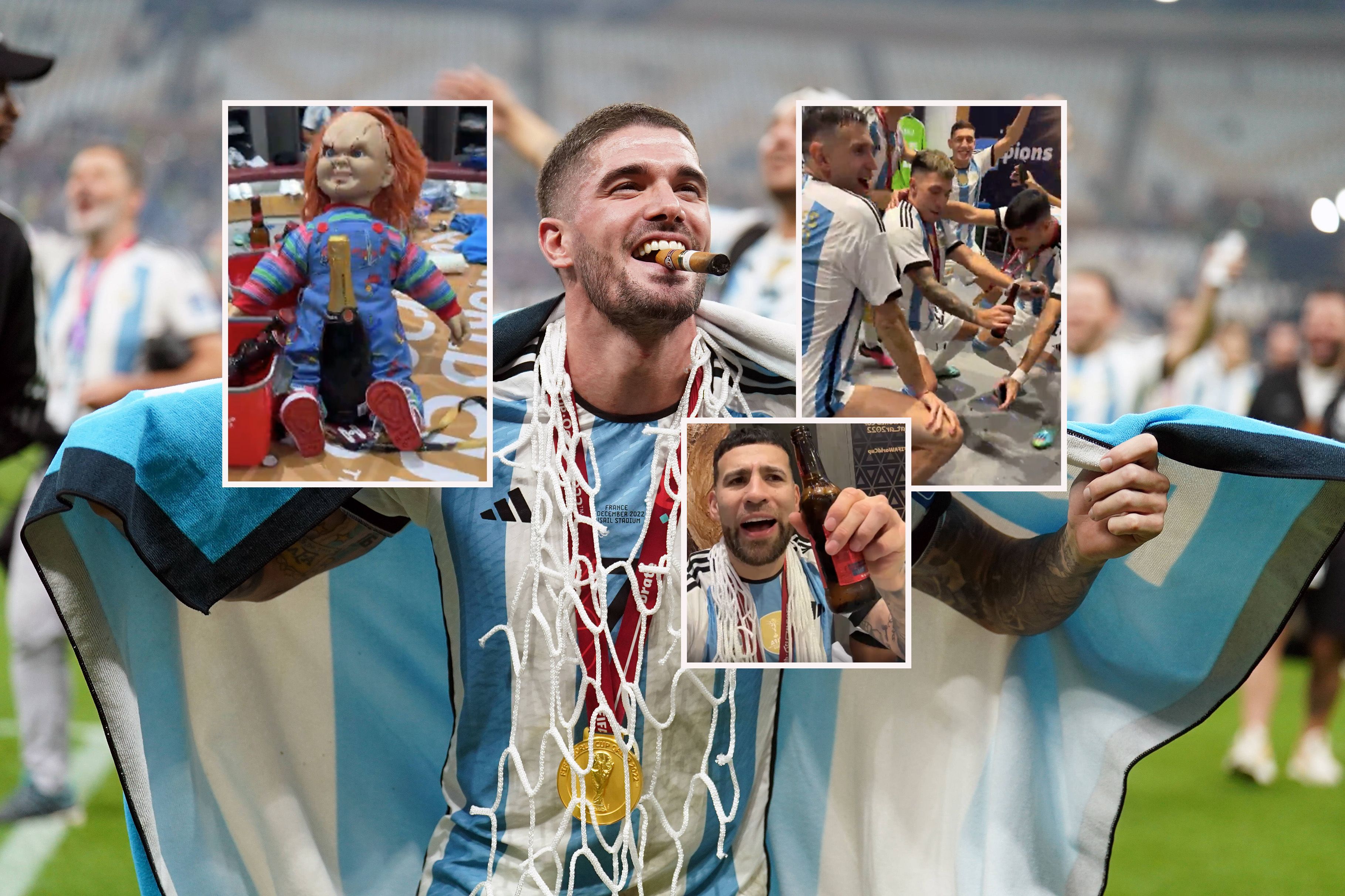 Ausgelassene Stimmung bei Weltmeister Argentinien