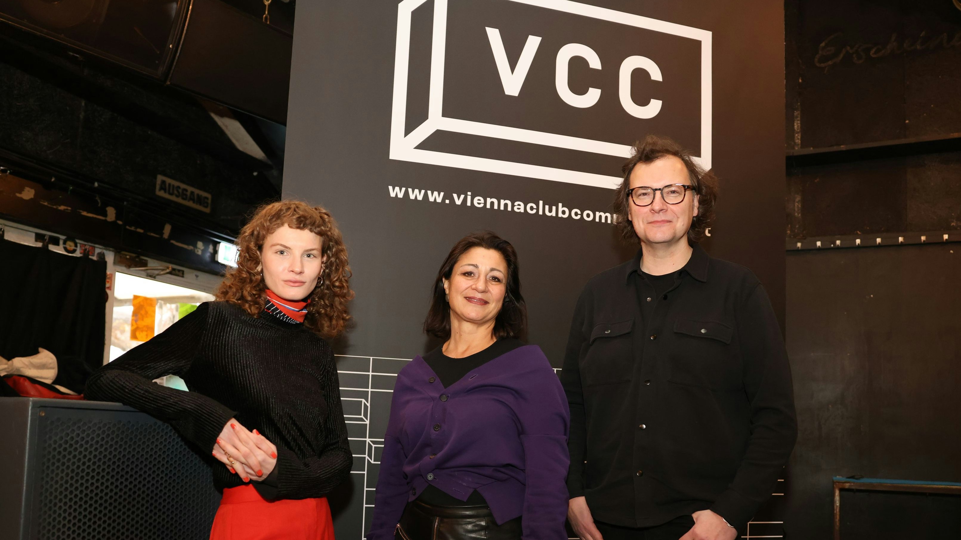  Martina Brunner (VCC), Veronica Kaup-Hasler (Kulturstadträtin) und Thomas Heher (VCC) präsentieren das neue Konzept der Vienna Club Commission. 