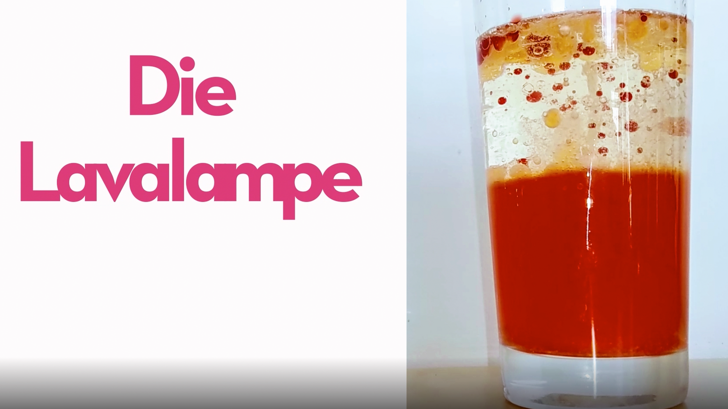 Eine Lavalampe können Kinder selber bauen in der Winterwerkstatt des Technischen Museums